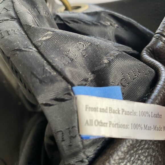 SIMPLY VERA  DARK BROWN SOFT THICK PEBBLED LEATHER BAG - Picture 8 of 11